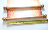 Large custom printed scroll with decorative border, 11x32" parchment paper, handmade in the USA