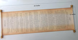 Large custom printed scroll, 11x32" aged parchment paper, handmade in the USA