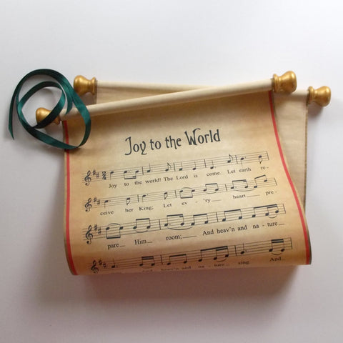 Joy to the World music scroll