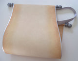 Wide blank parchment paper scroll with silver accents for wedding vows, guest list, theater production, school project or special presentation, 8x17"paper